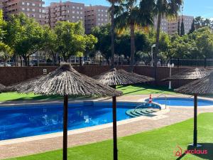 Bazén v ubytování Ubicación ideal, relax y piscina nebo v jeho okolí