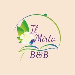 a label for a school with a flower and a book at B&B Il Mirto in Oristano