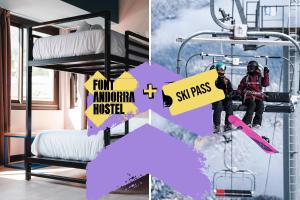 Narivoodi või narivoodid majutusasutuse Font Andorra Hostel by Nexta toas