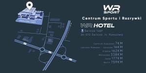 a schematic diagram of the wvr sport facility at WR SPORT HOTEL & SPA - Centrum Sportu i Rozrywki in Rzeszów