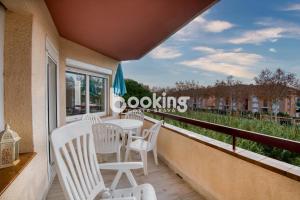 Balkón nebo terasa v ubytování Vall de ribes Apartament per 4 persones amb piscina comunitària, a prop de Port d'Aro