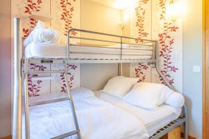 モルジヌにあるPICARON A8の二段ベッド2組が備わる二段ベッド付きの客室です。