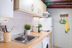 uma cozinha com um lavatório e um frigorífico em TOLEDOMUS em Toledo