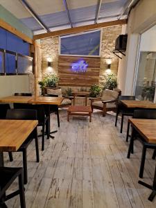 Χώρος καθιστικού στο Hotel Antares