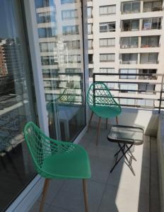 En balkon eller terrasse på Departamento central viña + 4 billeder