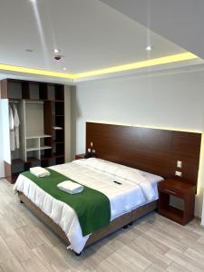 Cama ou camas em um quarto em EL ALAMO, EJECUTIVO Y SPA