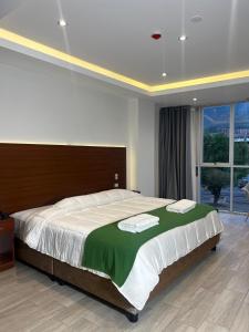 Cama ou camas em um quarto em EL ALAMO, EJECUTIVO Y SPA