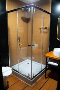 Koupelna v ubytování Luxury Deck Cabin