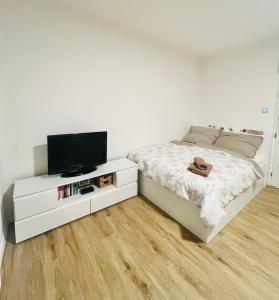 Postel nebo postele na pokoji v ubytování Apartmán Vyškov