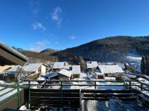 SieberにあるHaus Panoramablickの雪の町並み