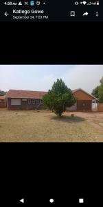 a picture of a house with a tree and a dog at JustV14 in Mahikeng