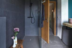 Phòng tắm tại Siedlerhaus Schönste Aussicht, Naturgarten & Sauna +45 ảnh