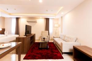 Istumisnurk majutusasutuses Next Hotel Yogyakarta