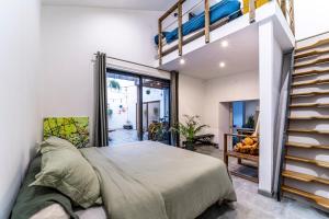 Posteľ alebo postele v izbe v ubytovaní Loft Dunkerque Centre