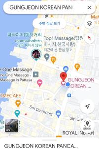 un mapa del parque coreano guzanon en GUNG Apartment, en Pattaya South