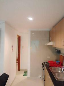 uma cozinha com um lavatório e uma bancada em Boracay Apartment unit 5 em Boracay