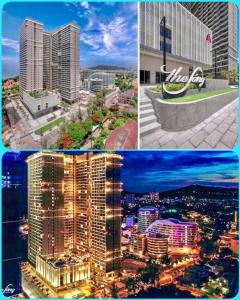 a collage of pictures of a city with buildings at The Song VT Beach Apartment in Vung Tau