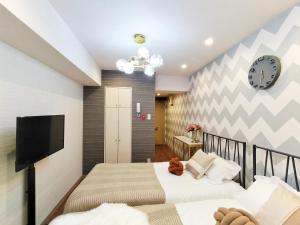 Katil atau katil-katil dalam bilik di S15新宿最中心 東新宿站5分-Shinjuku center 5 mins to Station, Max 3P 新宿 涉谷 表参道 池袋 上野 代代木 银座 原宿