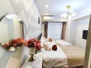 Katil atau katil-katil dalam bilik di S15新宿最中心 東新宿站5分-Shinjuku center 5 mins to Station, Max 3P 新宿 涉谷 表参道 池袋 上野 代代木 银座 原宿