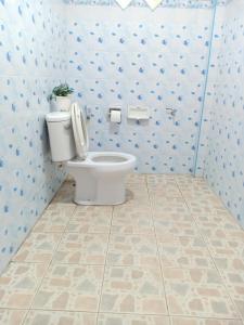a bathroom with a toilet with a plant on it at Bang Yan Rimlay in Ko Yao Noi +30 photos