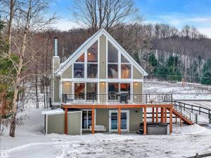 Mountain Cabin overlook Boyne near Nubs W/ Hot Tub trong mùa đông