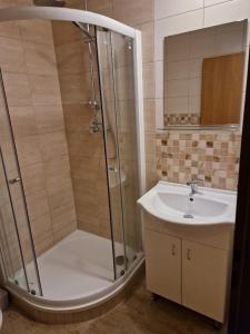Kylpyhuone majoituspaikassa Penzion Kornout