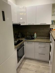 Køkken eller tekøkken på Уютные апартаменты в ЖК Millenium park