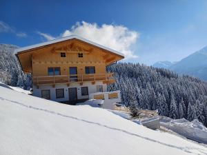 Ferienwohnung Gipfelblick през зимата