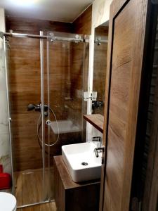 Koupelna v ubytování Borovi 2, apartman 8