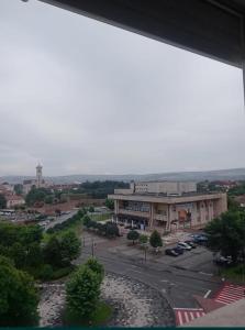 a view of a city with a building and a street at SilviaHouse in Alba Iulia