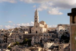 Nespecifikovaný výhled na destinaci Matera nebo výhled na město při pohledu z hotelu