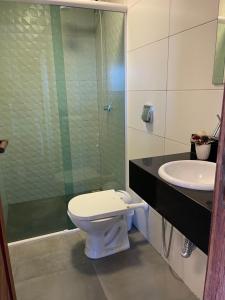 Kupatilo u objektu Hostel House Santinho