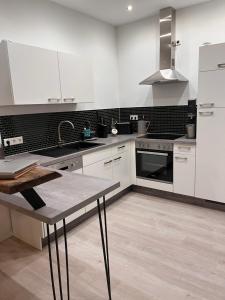Kuchyň nebo kuchyňský kout v ubytování Behagliches Haus Luisa in der Dorfmitte