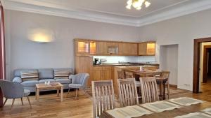 Η κουζίνα ή μικρή κουζίνα στο Stadtpalais Romantik-Suite 3 Zimmer maximal 6 Personen