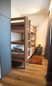 a bedroom with bunk beds in a room at Stilvolles Studio Apt. Lübeck Zentrum in Lübeck