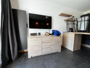 TV a/nebo společenská místnost v ubytování Appartement front de piste Puy-saint-Vincent