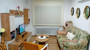 sala de estar con sofá y mesa en Apartman Katarina, en Čakovec