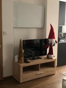 TV a/nebo společenská místnost v ubytování APARTMENT ZVONÁRSKA with FREE PARKING