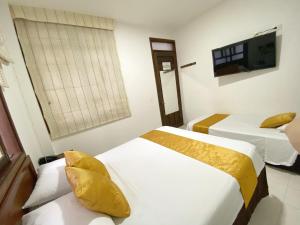 Postel nebo postele na pokoji v ubytování Hotel San Julian