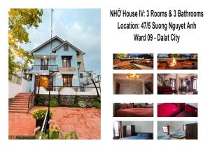 a collage of photos of a house at NHỚ House I in Da Lat