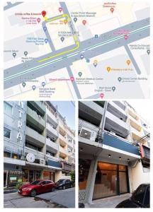 un collage de imágenes de una ciudad con edificios en A3 Large Room, Full Facilities en Bangkok