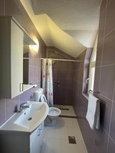 bagno con lavandino e servizi igienici di Apartman Dolly Bell a Kotor-Varoš