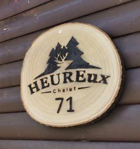 a sign for the legendary chieftain on a wall at Chalet HEUREux in Somme-Leuze