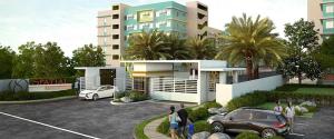a rendering of a parking lot in front of a building at New 8 Spatial Davao Smart Studio Unit Netflix Wi-Fi Amazon Voice Controlled Lights in Davao City