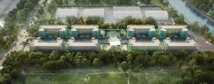 an aerial view of a large building with trees at New 8 Spatial Davao Smart Studio Unit Netflix Wi-Fi Amazon Voice Controlled Lights in Davao City