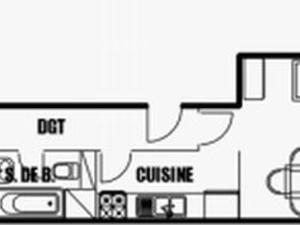 Plan piętra w obiekcie Appartement rénové 3 pièces, 8 pers, proche pistes et commerces - Flaine Forum - FR-1-687-39