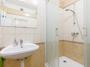 bagno con lavandino e doccia di Apartment Alice by Interhome a Balatonföldvár