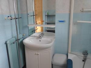 ein Bad mit einem Waschbecken und einem WC in der Unterkunft Studio Valloire, 1 pièce, 4 personnes - FR-1-263-38 in Valloire