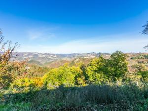 a view of the mountains from the top of a hill at Holiday Home Al Volo del Nibbio by Interhome in Marradi