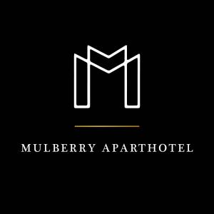 a letter m logo with a black background at Mulberry Aparthotel Newcastle Gateshead in Newcastle upon Tyne